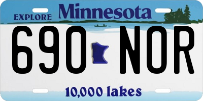 MN license plate 690NOR