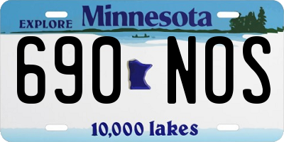 MN license plate 690NOS