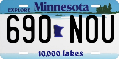 MN license plate 690NOU