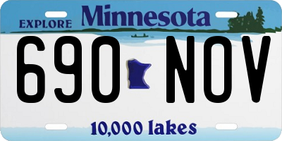 MN license plate 690NOV