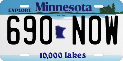 MN license plate 690NOW