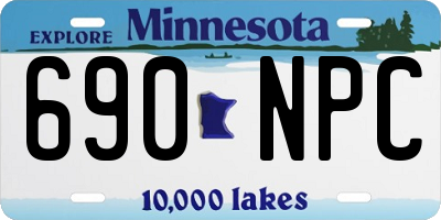 MN license plate 690NPC