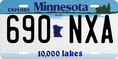 MN license plate 690NXA