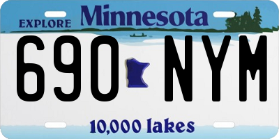 MN license plate 690NYM