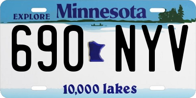 MN license plate 690NYV