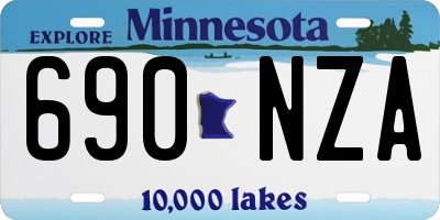 MN license plate 690NZA