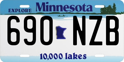 MN license plate 690NZB