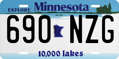 MN license plate 690NZG
