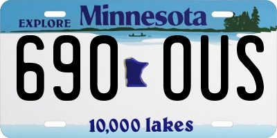 MN license plate 690OUS