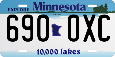 MN license plate 690OXC