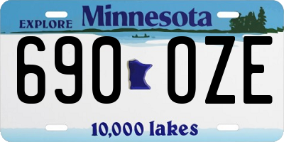 MN license plate 690OZE