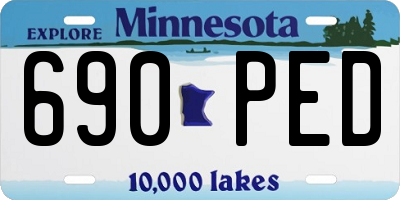 MN license plate 690PED