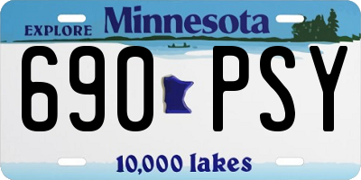 MN license plate 690PSY
