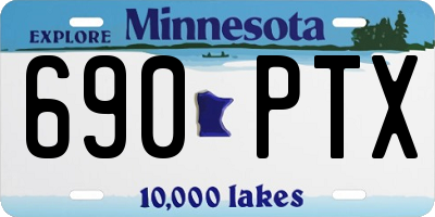 MN license plate 690PTX