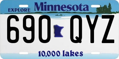 MN license plate 690QYZ