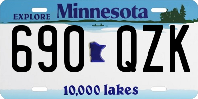 MN license plate 690QZK