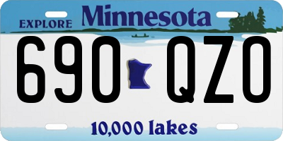 MN license plate 690QZO