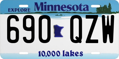 MN license plate 690QZW
