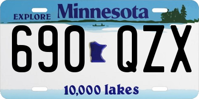 MN license plate 690QZX
