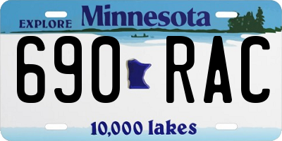 MN license plate 690RAC