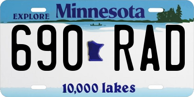 MN license plate 690RAD