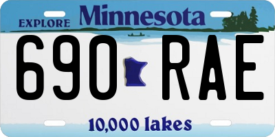 MN license plate 690RAE