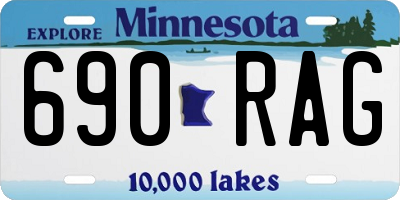 MN license plate 690RAG