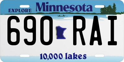 MN license plate 690RAI