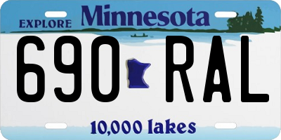 MN license plate 690RAL