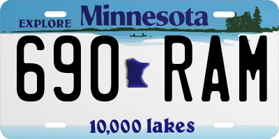 MN license plate 690RAM