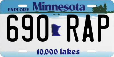 MN license plate 690RAP