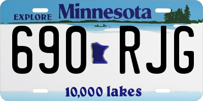 MN license plate 690RJG