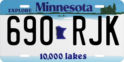 MN license plate 690RJK