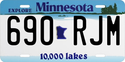 MN license plate 690RJM