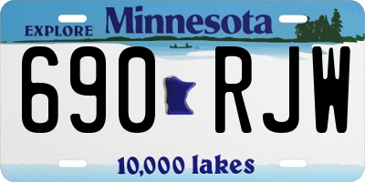 MN license plate 690RJW