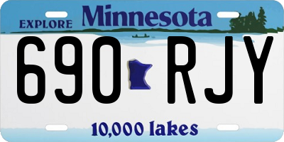 MN license plate 690RJY