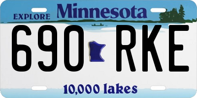 MN license plate 690RKE