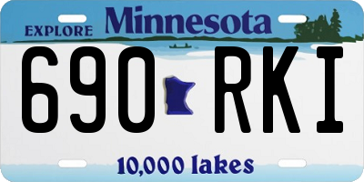 MN license plate 690RKI