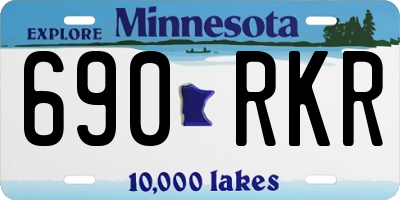 MN license plate 690RKR