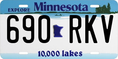 MN license plate 690RKV