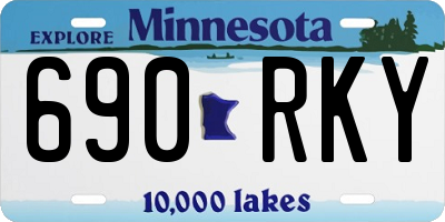 MN license plate 690RKY