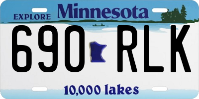 MN license plate 690RLK