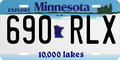 MN license plate 690RLX