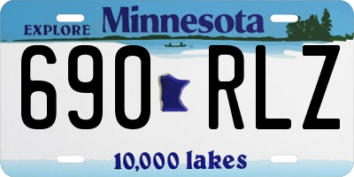 MN license plate 690RLZ