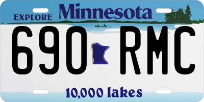 MN license plate 690RMC