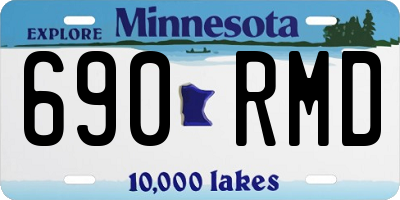 MN license plate 690RMD