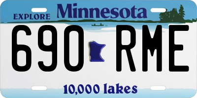 MN license plate 690RME