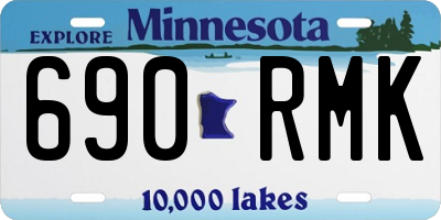 MN license plate 690RMK