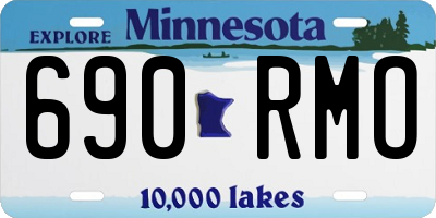 MN license plate 690RMO