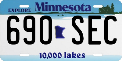 MN license plate 690SEC